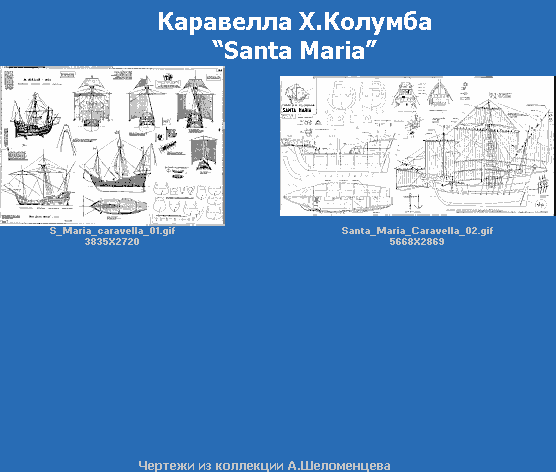 Каравелла Х.Колумба "Санта Мария" (схема)