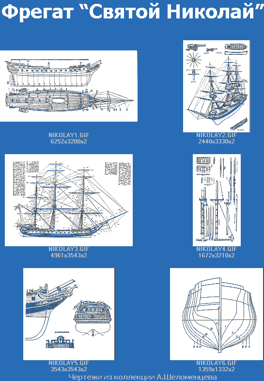 Фрегат святой николай чертежи